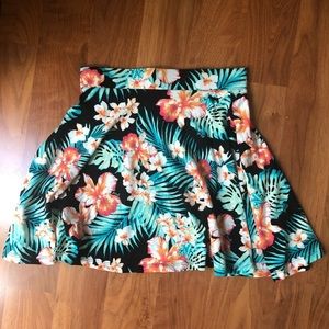 VS Pink Tropical Floral Skater Skirt